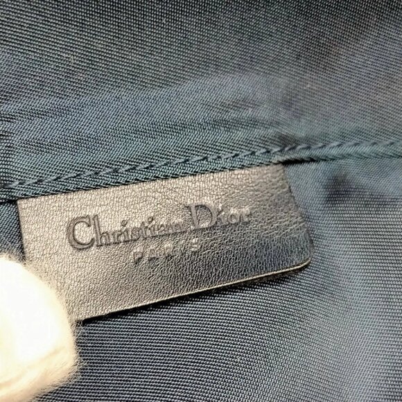 Christian Dior Cosmetic Pouch Navy Blue Canvas 450-061225 - Picture 13 of 14